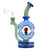 9" TALL SAPPHIRE BLUE MINT GRN DOUT RIG by Red Eye Glass