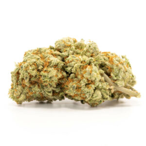 Cannatonic cannabis buds rich in orange hairs and coated in shimmering CBD-rich trichomes