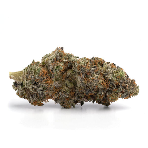 Macro-shot-of-Alaskan-Thunder-Fuck-flower-showcasing-its-sativa-dominant-structure