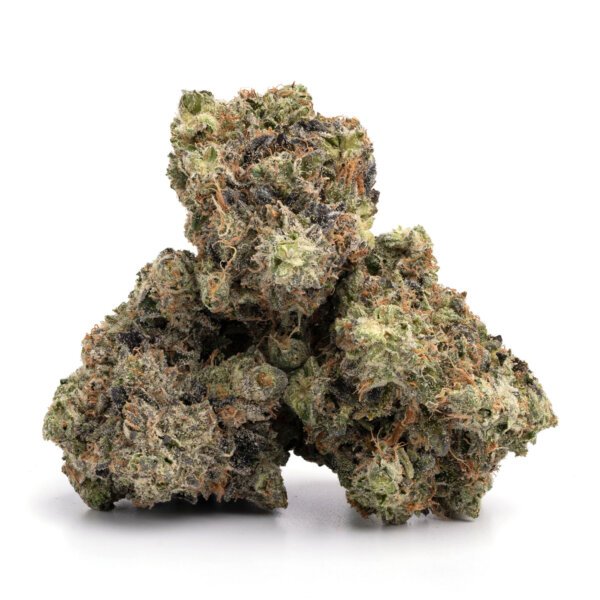 MK Ultra 1 MK Ultra cannabis flower with dense trichomes and forest green leaves