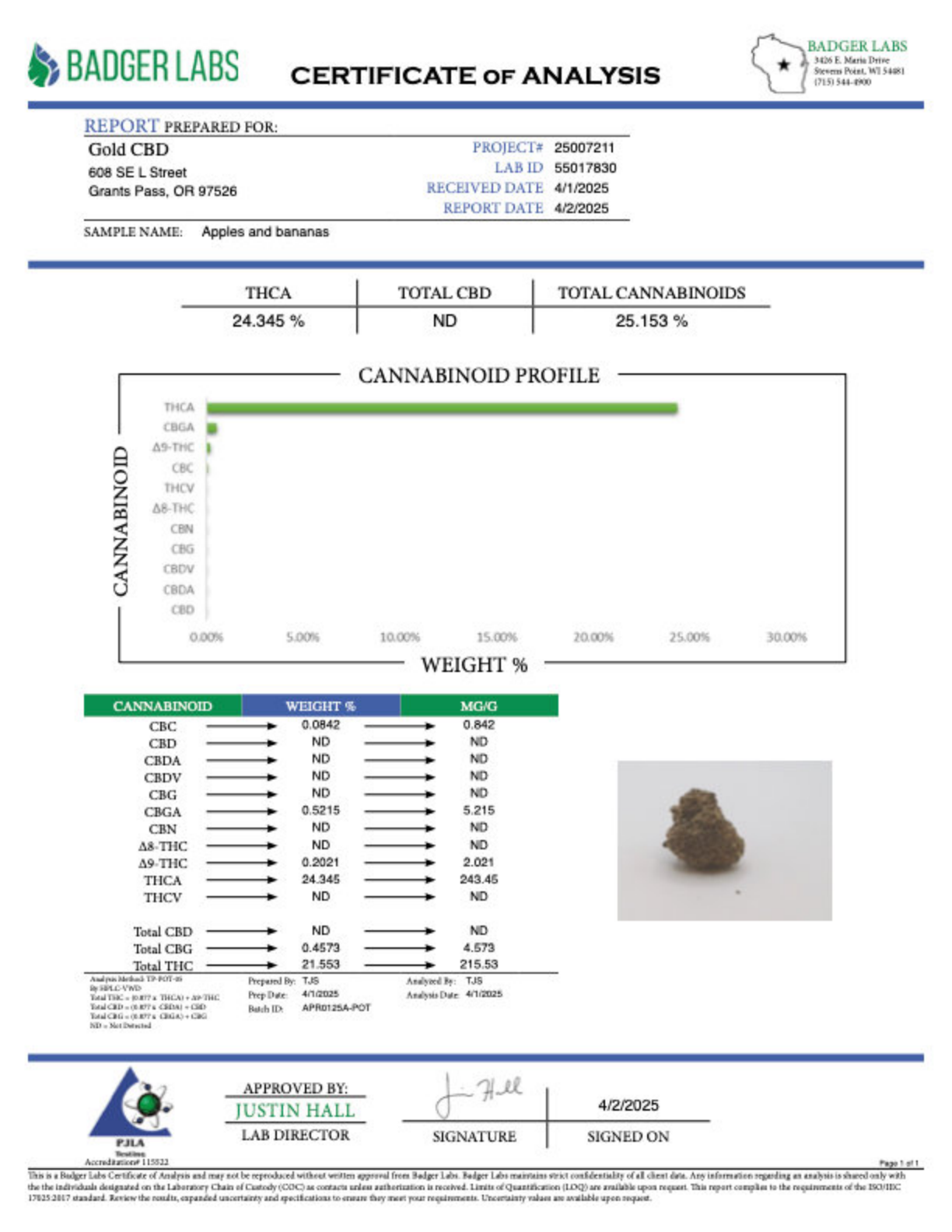 Apples and Bananas THCA Flower – Greenhouse Top Cut 2 Apples and Bananas THCA Flower – Greenhouse Top Cut - Image 2