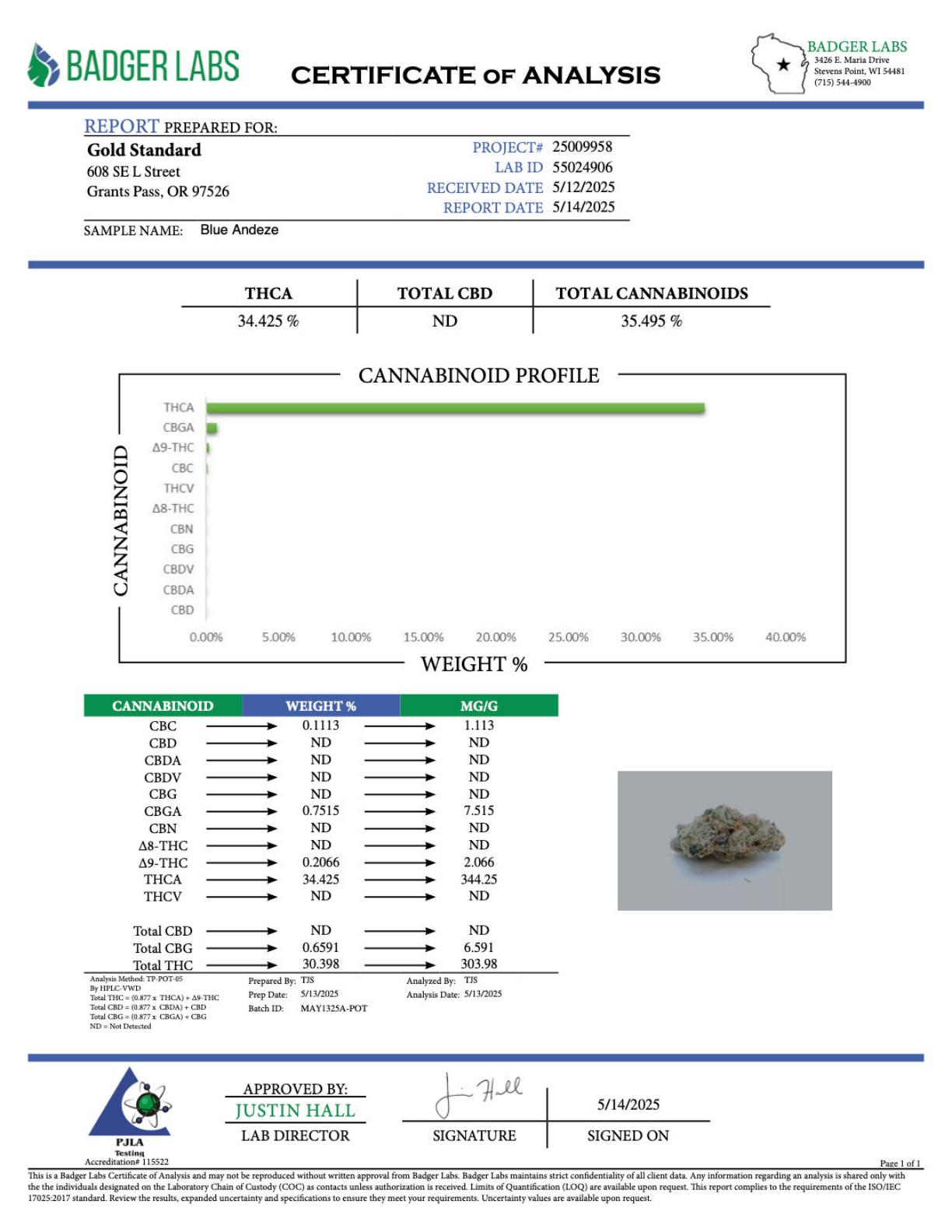 Blue Andeze THCA Flower – Indoor Exotic Gold Nuggets 2 Blue Andeze THCA Flower – Indoor Exotic Gold Nuggets - Image 2