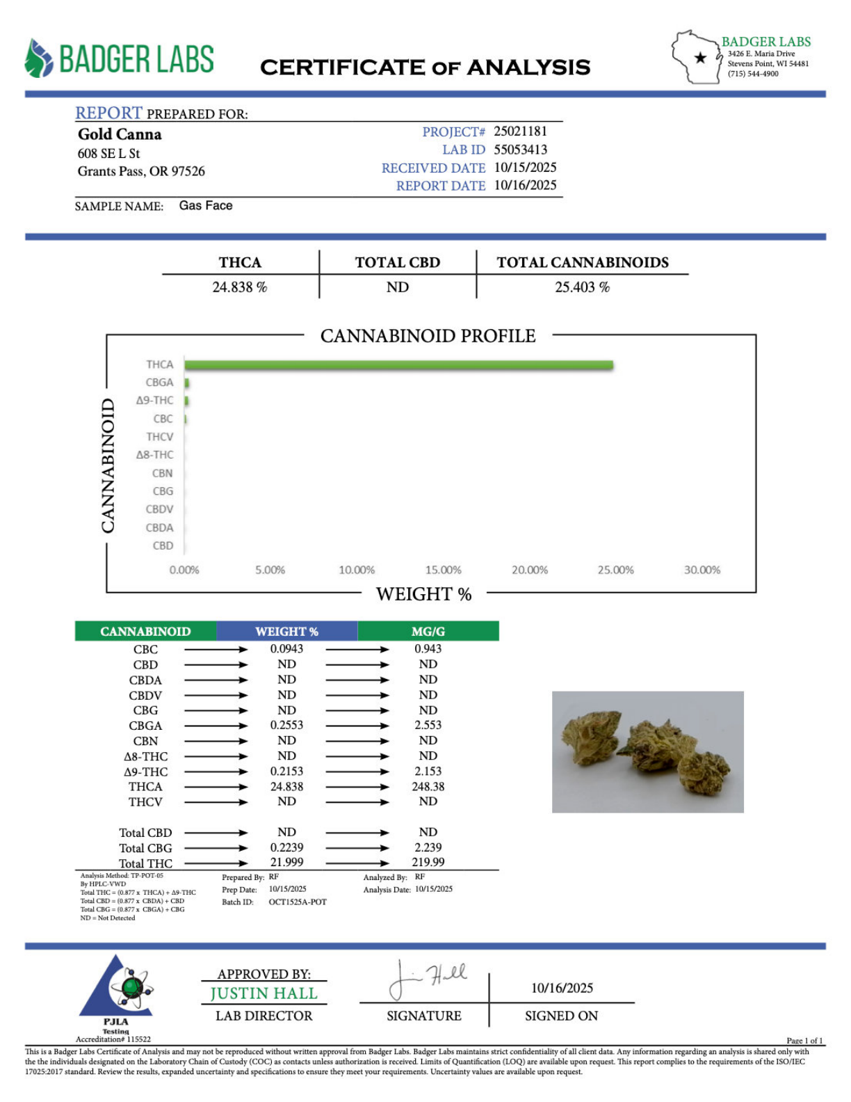Gas Face THCA Flower – Sungrown Gold Nuggets 2 Gas Face THCA Flower – Sungrown Gold Nuggets - Image 2