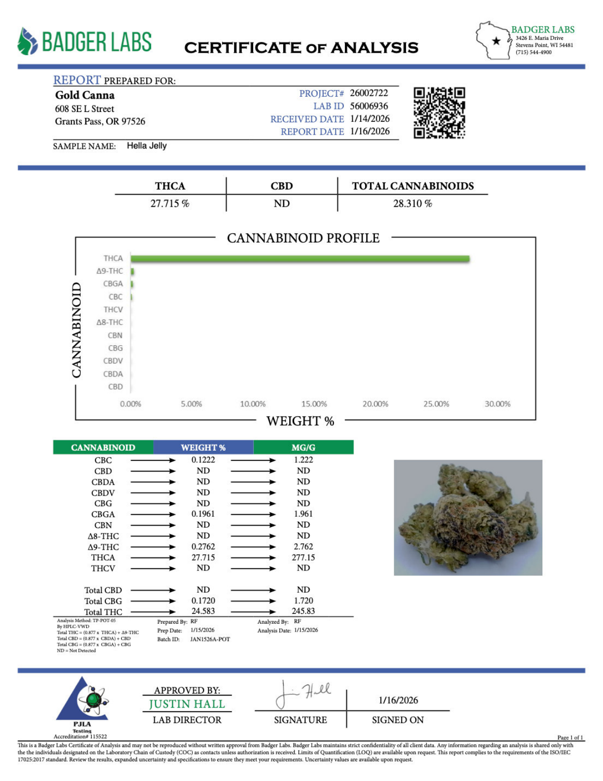 Hella Jelly THCA Flower – Greenhouse Top Cut 2 Hella Jelly THCA Flower – Greenhouse Top Cut - Image 2