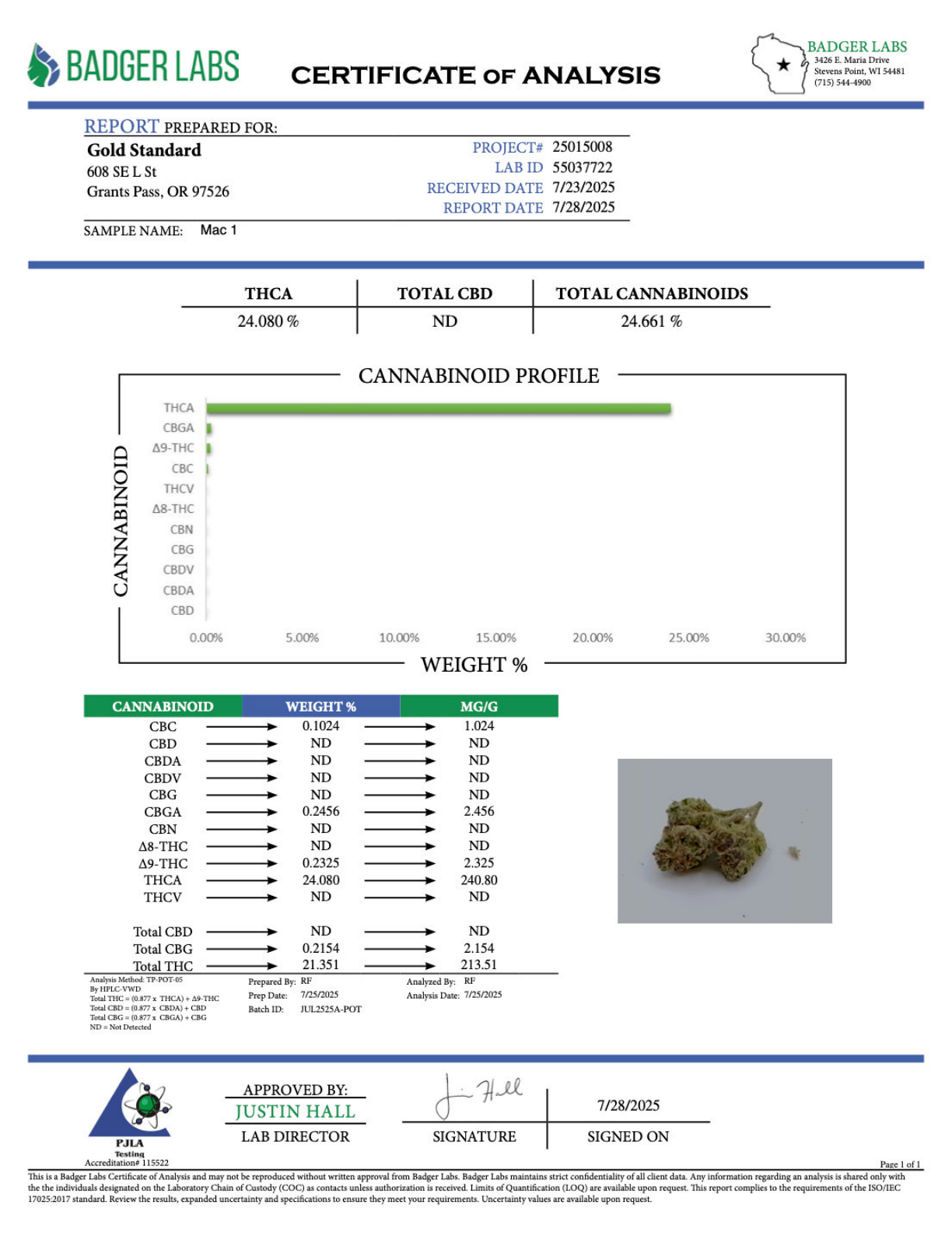MAC 1 THCA Flower – Greenhouse Gold Nuggets 3 MAC 1 THCA Flower – Greenhouse Gold Nuggets - Image 3